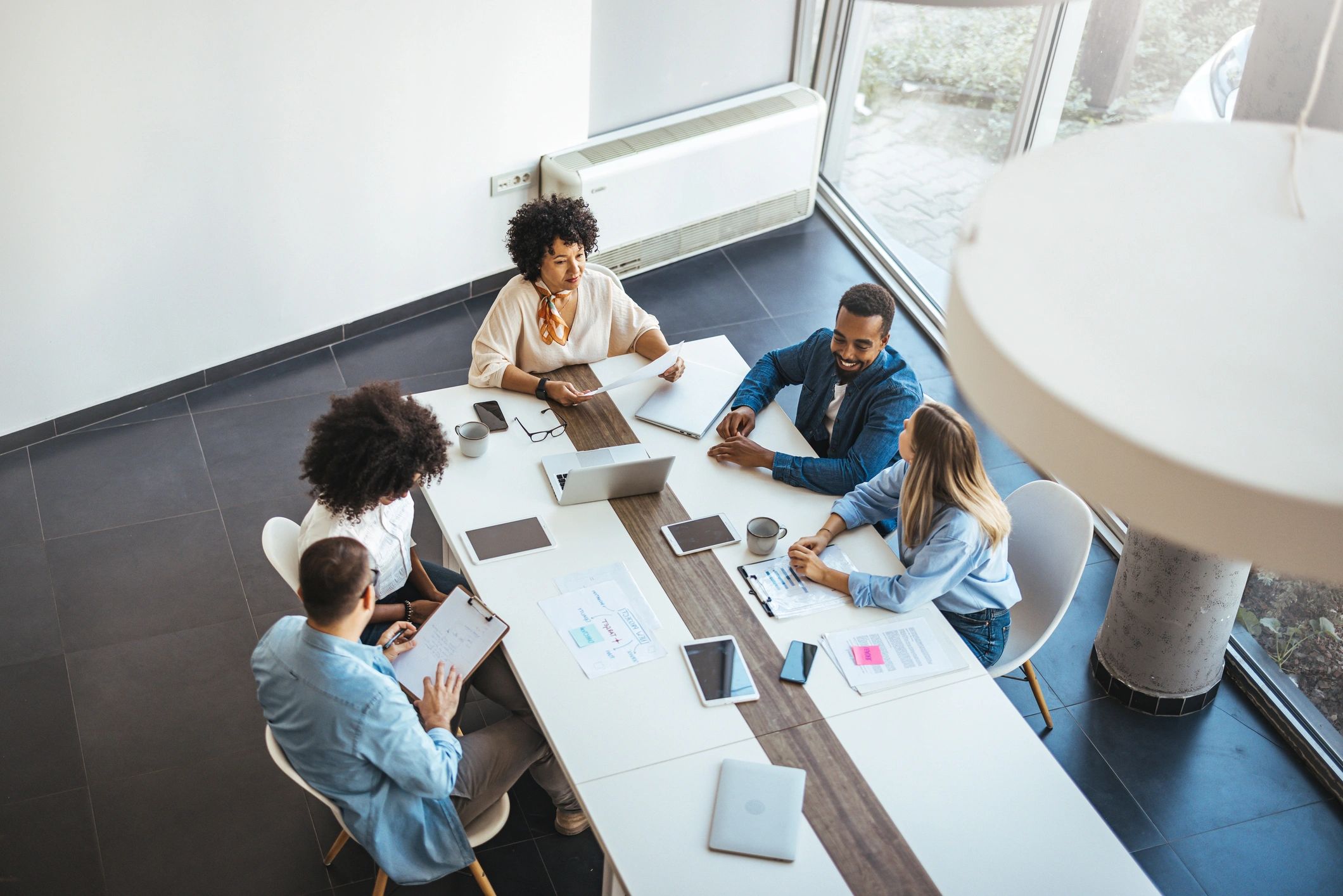 business people meeting in modern office
