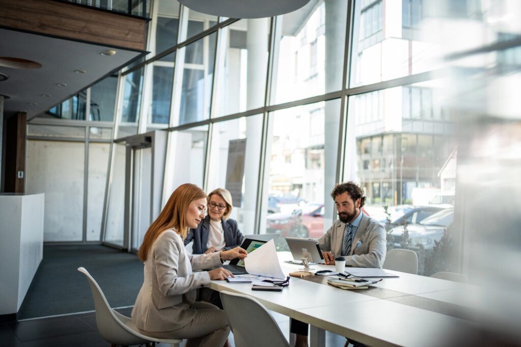 business people meeting in modern office